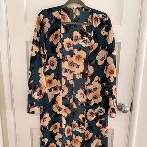 Pinkblush Green Floral Cover Up